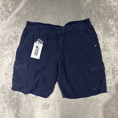 Vilebrequin Shorts Mens 2XL 38 Blue 100% Linen Cargo Beach Resort Button Fly NWT