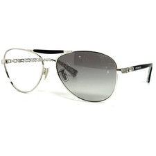 Coach Alton HC7041 Silver Black Signature Aviator Glasses Frames 59-16-135