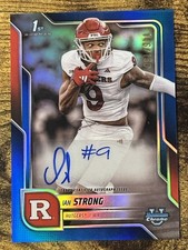 2025 Bowman University Chrome Ian Strong Blue Refractor Auto /150 #BCA-IAN