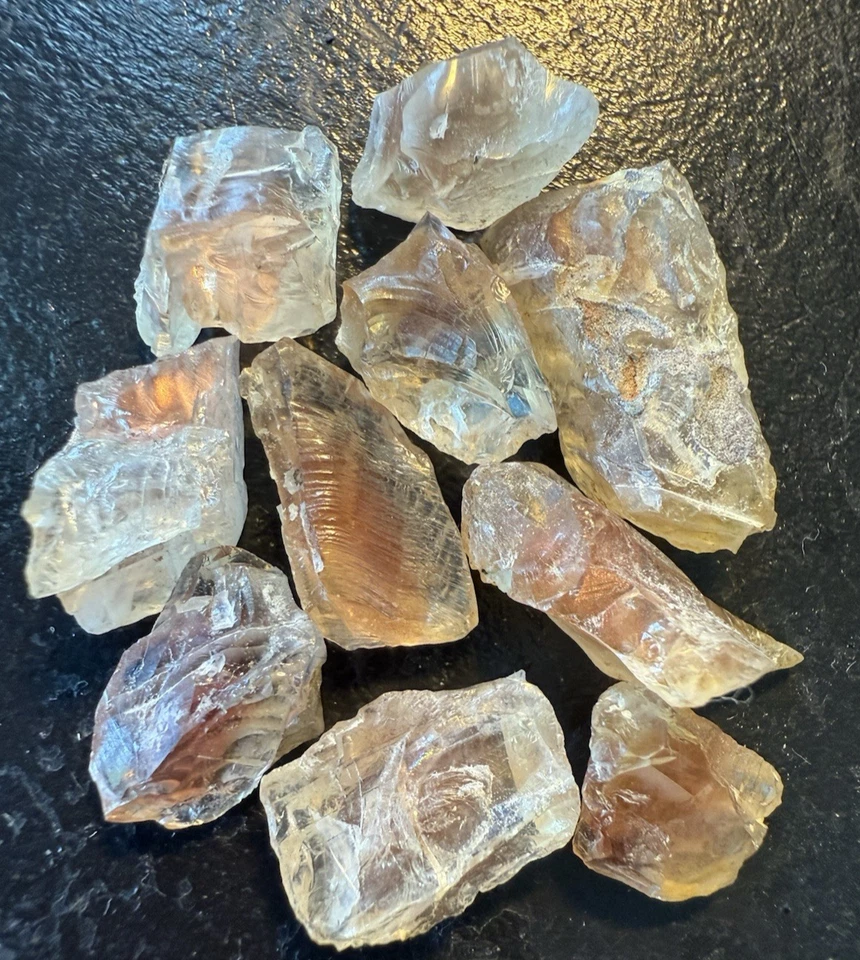 Lote de 10 Pedras do Sol Oregon 47,9 Ct, 4,7 Média Cts por Joia, Joias Lapidárias Brutas - Imagem 2 de 4