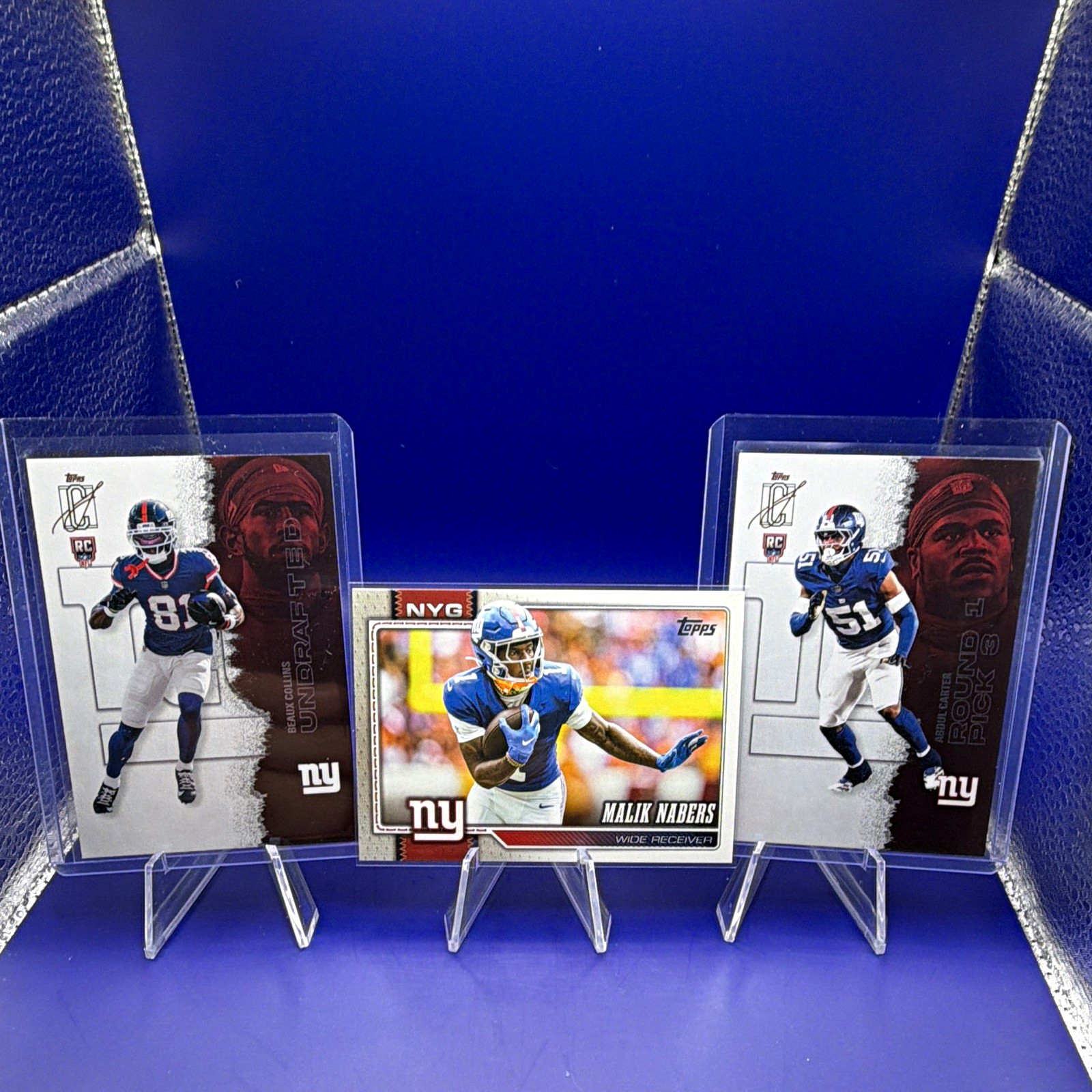 New York Giants 6-Card Rookie Lot Abdul Carter  Nabers Nicks