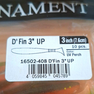 Daiwa Tournament D' Fin 3" UP 7 6cm UV Perch 7 Stk 16502 408