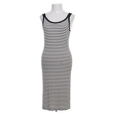 Mango Basics, Maxikleid, Größe: M, Schwarz/Weiß, Elasthan/Viskose, Streifen #nYa
