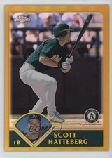 2003 Topps Chrome Gold Refractor 104/449 Scott Hatteberg #110 2s2