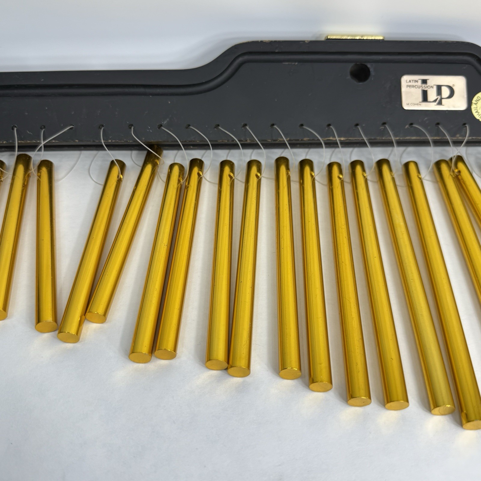 Latin Percussion Single Row 36 Bar Chimes Black & Gold Missing Striker