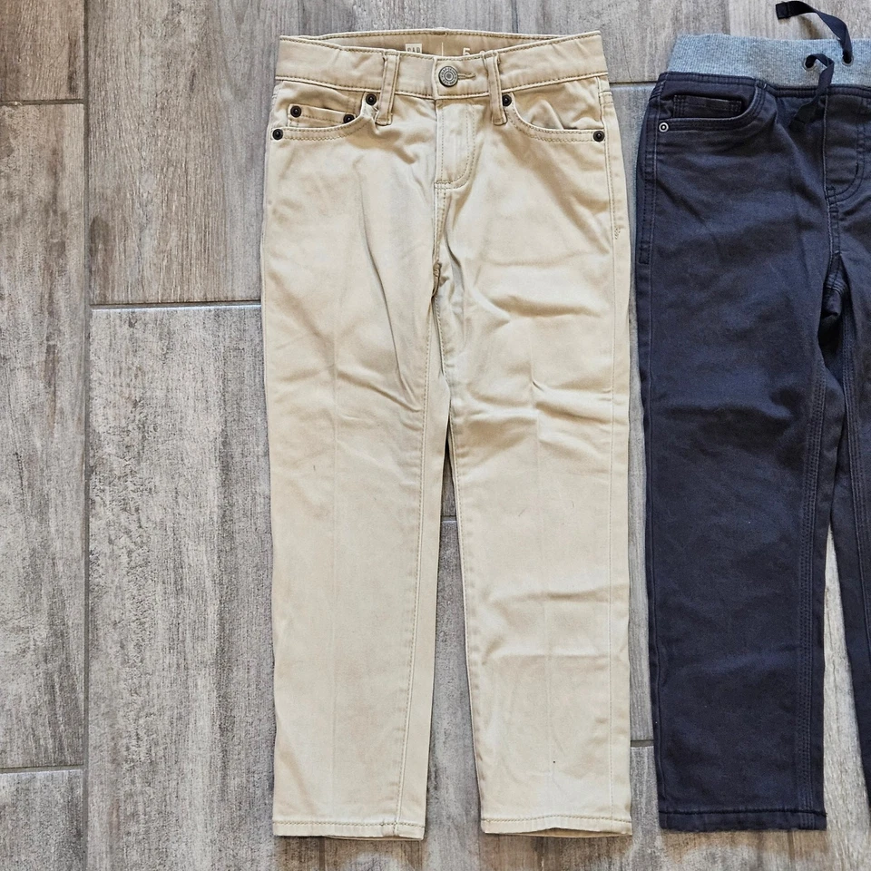 Boys Pants Lot of 3 Size 110 US 5 Hanna Andersson Gap Pull On Cargo Khaki Play - Image 2 of 4
