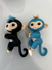 Fingerlings Monkey Black  Blue 5" Interactive Wowwees SET OF 2