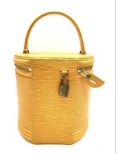 LOUIS VUITTON Epi Cannes M48039 Hand bag vanity bag Leather Tassiri Yellow