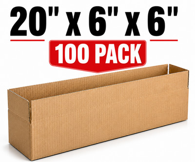 100 20x6x6  Cardboard Paper Boxes Mailing Packing Shipping Box Corrugated Carton