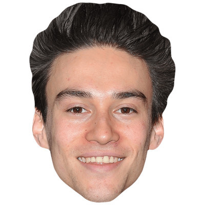 Jacob Collier (Smile) Celebrity Mask, Flat Card Face, Fancy Dress Mask