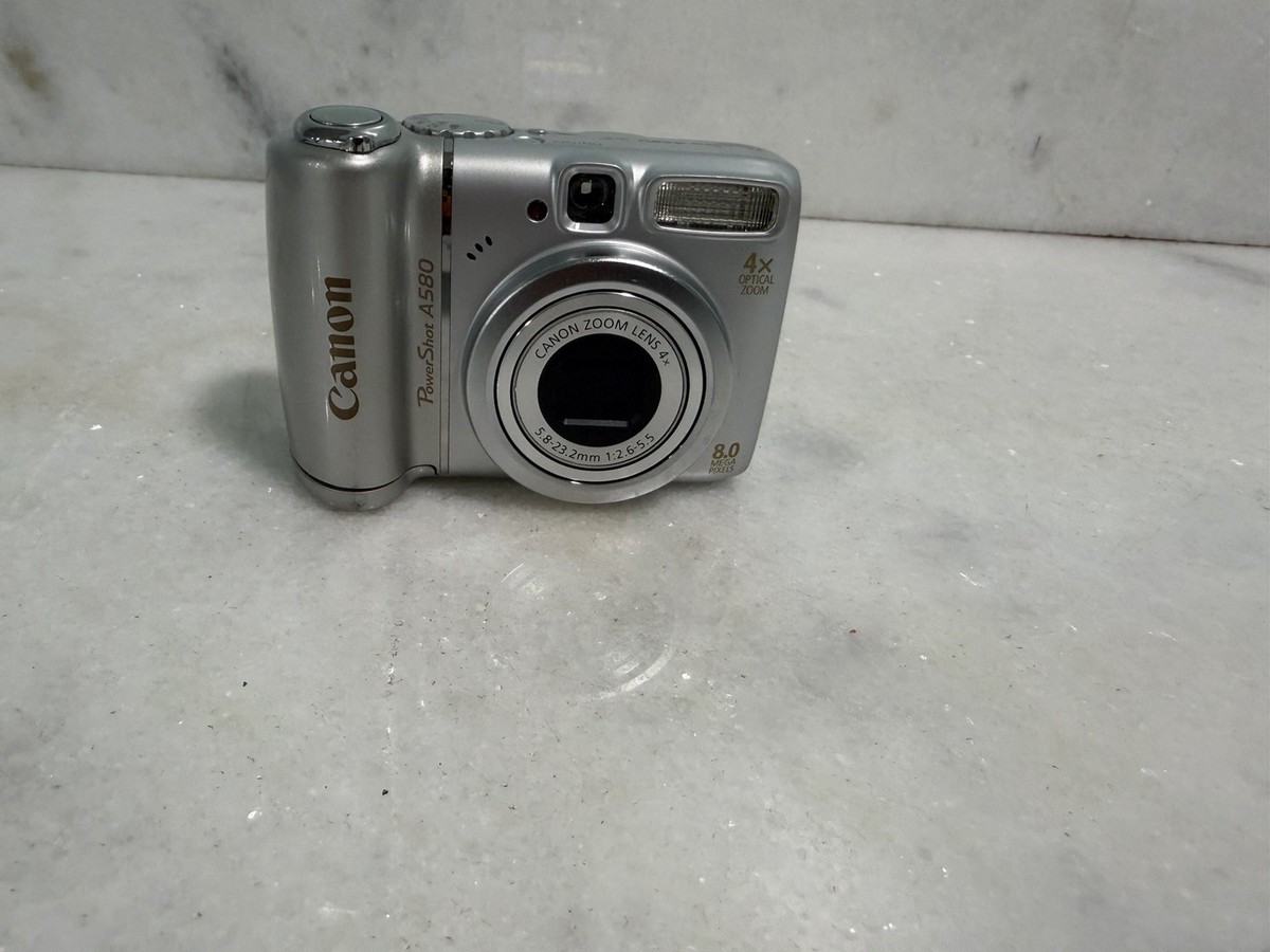 Canon PowerShot A580 8.0 MP 4× Optical Zoom Digital Camera TESTED