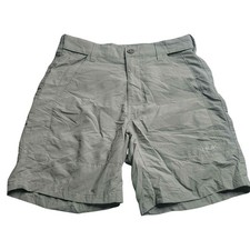 HUK Performance Fabrics Fishing Shorts Light Gray Men's Medium