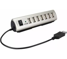 Image of Logik L7APHB23 USB 2.0 Powered 7-Port Hub with Adapter! PC & Mac Compatible!