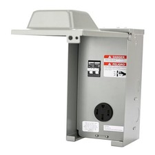 50 Amp RV Power Outlet Box with Breaker, ETL Listed Waterproof 50 amp