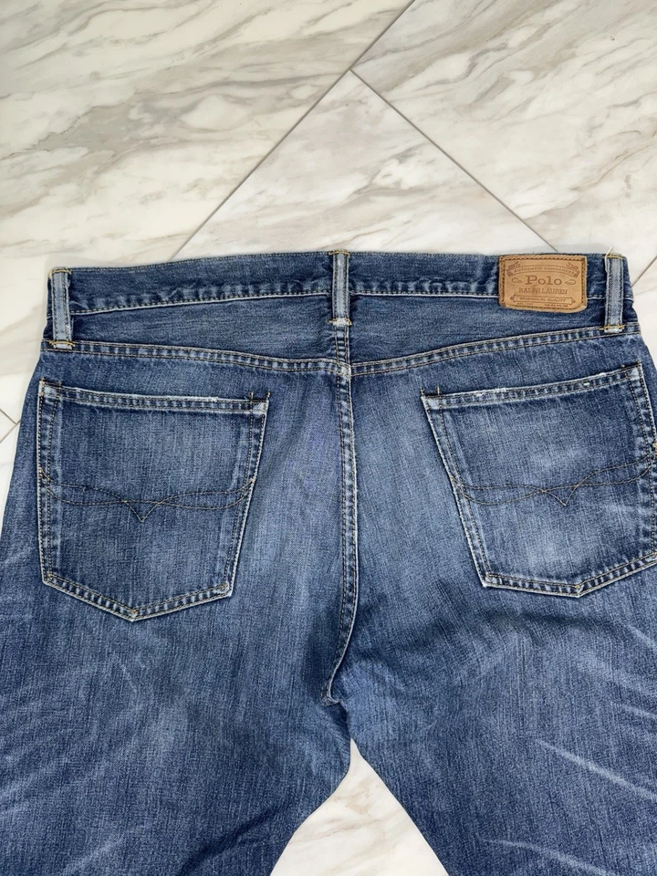 Vintage Polo Ralph Lauren Men’s Jeans Varick Slim Straight Selvedge Size 36X34 - Image 4 of 4