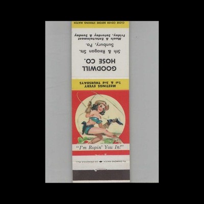 Matchbook Cover Goodwill Hose Co. City State PA Pin-Up