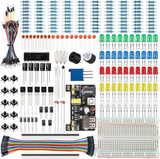 Basic Starter Kit for Arduino Project,Breadboard, Power Supply, Jumper Wires, Re