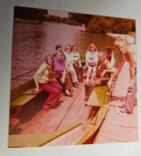 Women Ladies With Old Men On A Boat Tour By The Lake (9x9) Original Photo