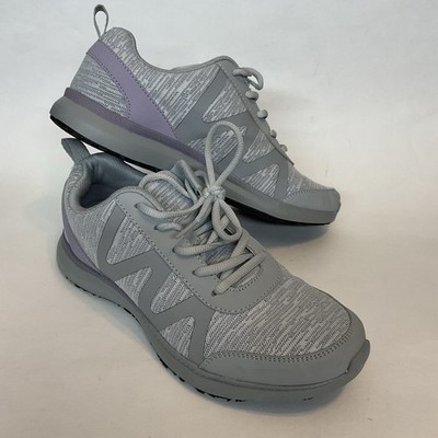 Vionic Kiara Shoes Women's 9,5 Gray Purple Comfort Walking Orthotic Sneakers