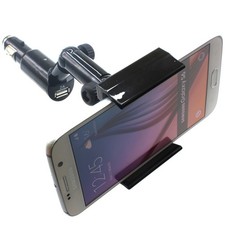 For Samsung Galaxy S20/S21/S22 - Car Mount Charger Holder DC Socket USB Port
