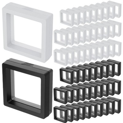60 Pcs 3D Floating Display Case 2.8 x 2.8 x 0.8 Inch Coin Frame Display Holde...