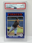 2024 Topps Heritage Paul Skenes Rookie Dark Blue RC PSA 10 Pirates Pop 11 #594