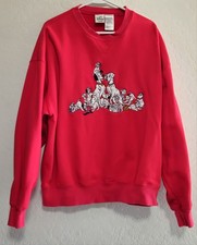 Vintage 90s Disney 101 Dalmatians Crewneck Sweatshirt XL Red