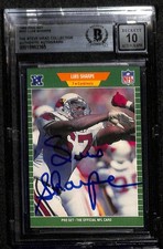 Luis Sharpe Signed 1989 Pro Set Cardinals Card Beckett Auto 10