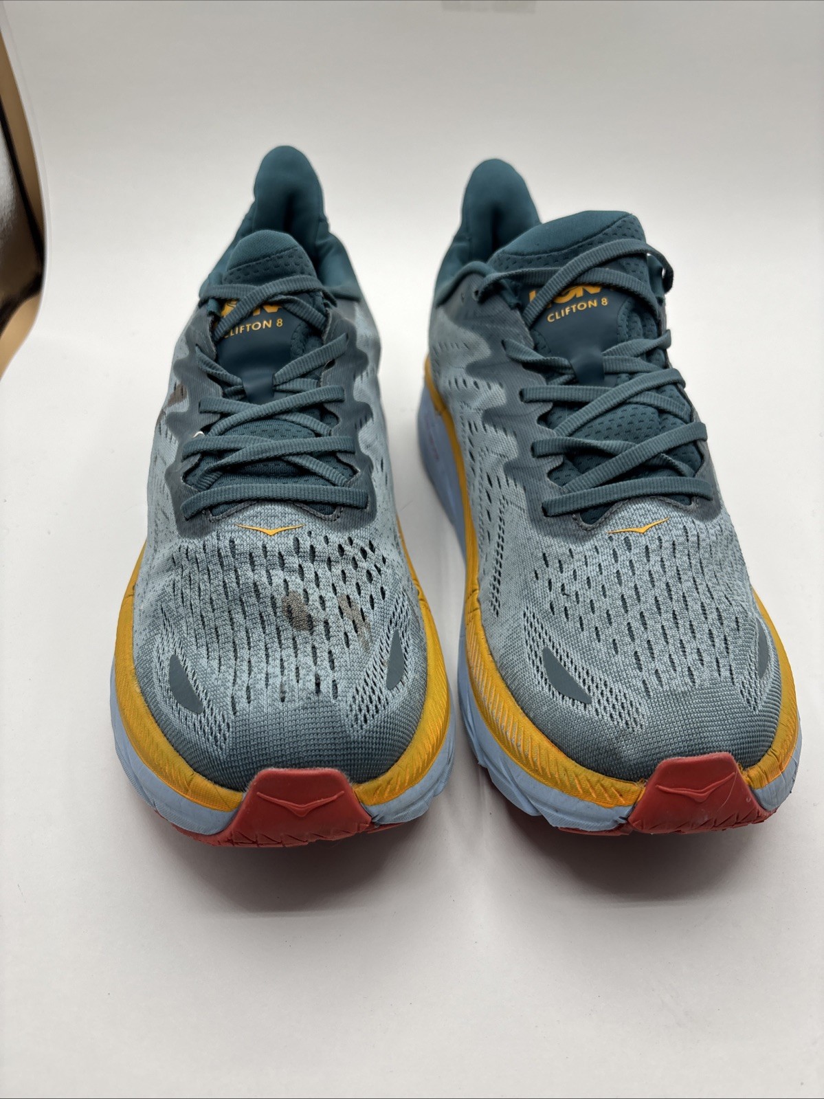 HOKA ONE ONE CLIFTON 8 MEN'S RUNNING SHOES  GOBLIN BLUE/ MOUNTAIN SPRING US 11 D thumbnail 4