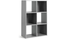 Squares 6 Cube Storage Unit Grey Modular Organiser Shelf Furniture Modern