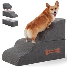Dog Stairs 4 Steps for Small Dogs and Cats to Get on High Beds Couch or Car P.