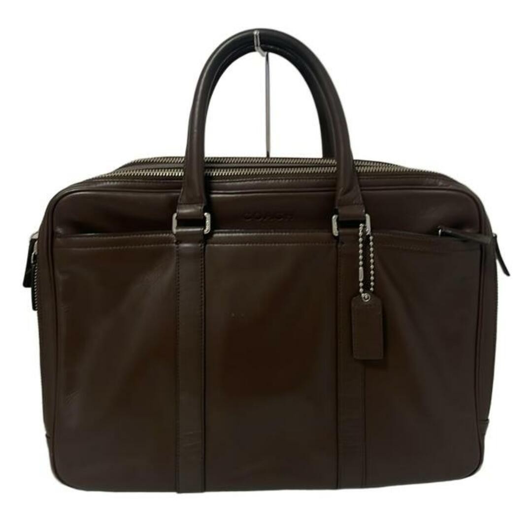 COACH Dark Brown Leather Business Bag F71065 Professional Work Tote