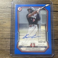 2026 Bowman Baseball Kaelen Culpepper #BPA-KC Blue Auto /150 Twins Prospect