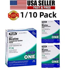 3 pack-Rugby Clear Nicotine 21mg Transdermal System Patch Step Exp 06/2028