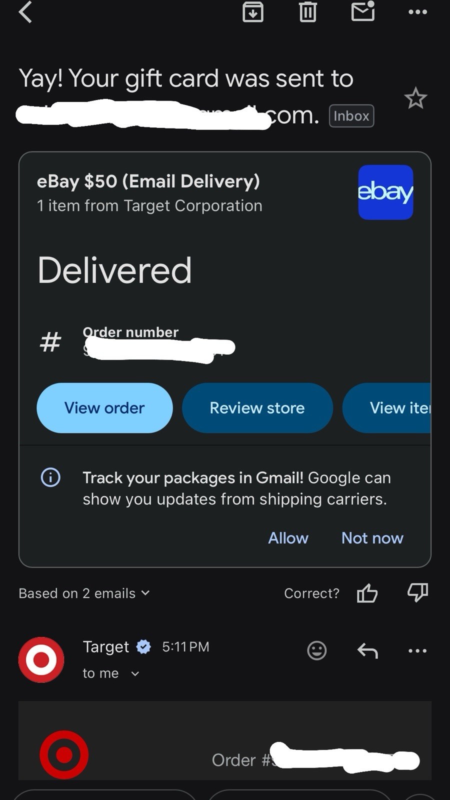  $50 Digital Gift Card - Email Delivery - No Expiration - 