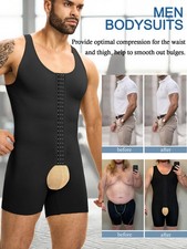 Men's Compression Slim Bodysuit Tummy Control Full Body Shaper Faja Para Hombres