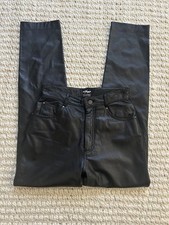 Vintage Wilson  s Black Leather Maxima Pants Motorcycle Straight Leg Size 4