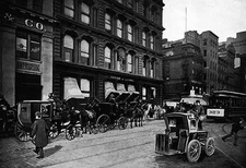 Cabs Outside of Tiffany & Co., New York City Poster Print