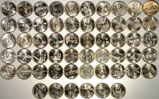 1999-2009 25C P or D State Quarter sets UNC (56 coins)