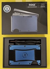 The Ridge Wallet - Aluminum: Cash Strap - Navy
