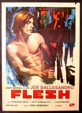 Andy Warhol Flesh Movie Poster Italian Joe Dallesandro Geraldine Smith Vintage