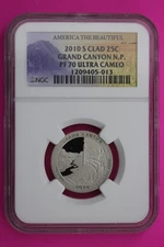 2010 S PF 70 Clad Quarter Grand Canyon Park ATB NGC Graded Certified Slab 482