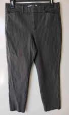 OLD NAVY Black Pinstripe High Rise Pixie Dress Pants 8