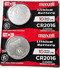 2 PK CR2016 MAXELL MADE IN JAPAN DL2016 ECR2016 GREAT EXP 12/2036 FREE SHIP