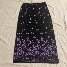 Vintage Y2K Purple Floral Maxi Skirt Sz 10 Whimsigoth Fairy Phoebe Buffay Boho