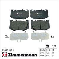 Zimmermann BremsbelÄGe Bremsbelagsatz Vorne MERCEDES-BENZ A-KLASSE W177 CLA C118
