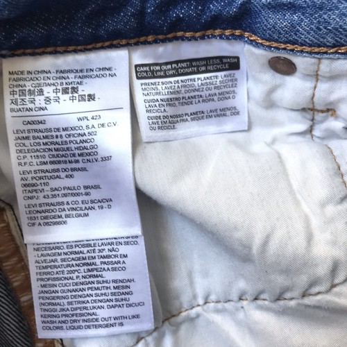 Levi's Icon minigonna denim donna 26 blu jeans bottoni nascosti mosca invecchiato usato in ottime condizioni - Foto 10 di 11