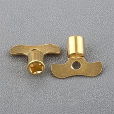 2pcs Faucet Key Metal Gold 35 28.5mm for Water Taps Clock Type Key Square inside