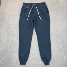 FIGS Zamora Jogger Scrub Pants Women Small Dark Teal Blue W18SW2005 Pockets