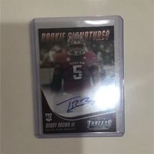 2021 Panini Threads Rookie Bobby Brown III Texas A&M Aggies Autograph Card